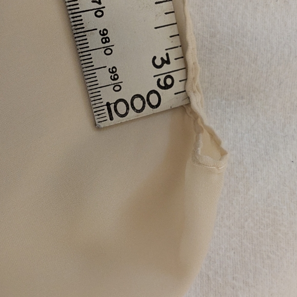 VINTAGE XL Cream Chiffon Shawl Scarf Pareo Wrap Flowing Oversized - Picture 10 of 13
